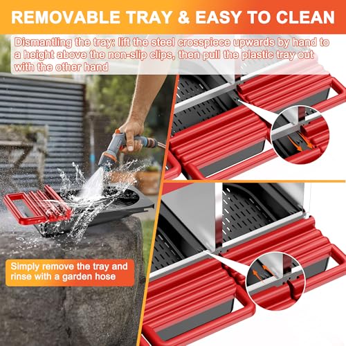 ZenxyHoC Chicken Nesting Boxes, Metal Chicken Egg Laying Box with Swing Perch and Rollout Egg Collection for Chicken Coop Red 3 Compartments - size: 3 Compartments