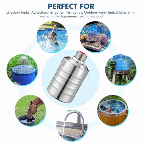 MorningRo 2 Pack Water Float Valve 1/2" to 3/4'' Auto Shut off Water Tank Float Valve 304 Stainless Steel Fully Automatic Level Control for Pool, Livestock Troughs (Classic Style) - style: Classic Style