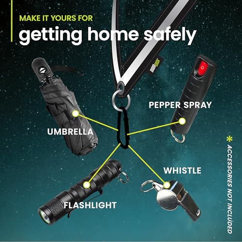 MOONSASH Reflective Sash for Walking At Night | USA-Made | Fitted, Reversible + Patented Night Walking Safety Gear | Perfect Belt/Reflective Vest for Women & Men Alternative | Essential Running Gear - style: MED Midnight Black (60")