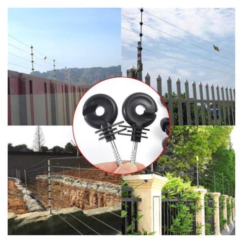 Electric Fencing Ring Insulators Farm Electric Fence Insulators Self Tapping Insulation Nail Wire Connections Livestock Insulator(30PCS) - color: 30PCS