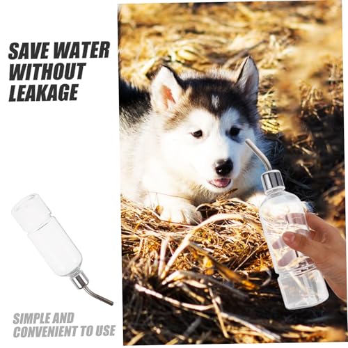 Yardwe Squirrel Pet Drinking Water Feeder Stainless Steel Automatic Dispenser for Small Animals Like Hamster Chinchilla Guinea Pig Easy to Install Leakproof