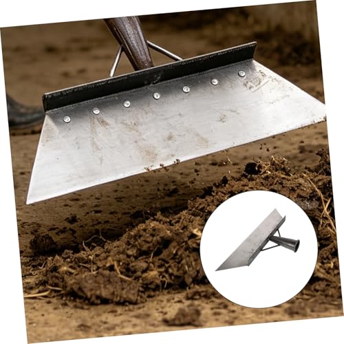Outanaya Livestock Manure Scraper Shovel for Poultry and Pig Farm Cleaning 38cm Manganese Steel Heavy Duty Metal Dung Scraper for Barn and Stable Maintenance