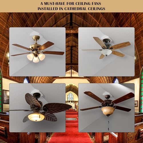 Fan Mounting Box, FB900-1, Supports Fans to 70 LBS and Fixtures up to 200 LBS, Paintable, Fits Cathedral Ceiling Angles of 80 or Up, White