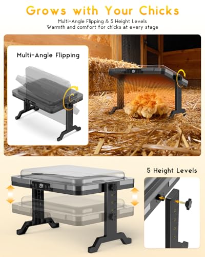 Chicken Brooder Box for Chicks, Magicfly Chick Starter Kit with 15 x 11 Inch Brooder Heating Plate, Chicken Brooder Tent/Pen/Playpen with Chicken Perch, Feeder & Waterer, for Chicks, Duck, Quail - color: Complete Starter Kit(Heating Plate Included)