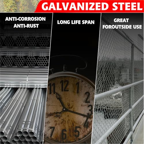 1-5/8" Chain Link Fence Frame Gate Post Female Hinge, Pack of 4, Galvanized Steel Gate Hinge for Fence Posts, Bolts & Nuts Included - size: 1-5/8" Female