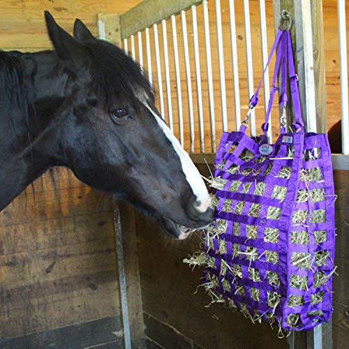 Derby Originals Superior Slow Feeder Horse Hay Bag with Super Tough Bottom and 1 Year Warranty - color: Royal Blue