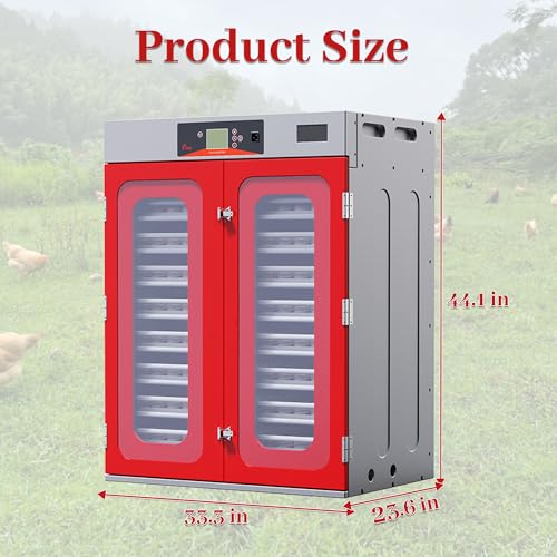 1000 Egg Cabinet Incubator, Automatic Digital Poultry Hatcher with Temperature & Humidity Control – Commercial Large Capacity Egg Turning System for Chicken, Duck, Quail Eggs - size: 1000 Egg