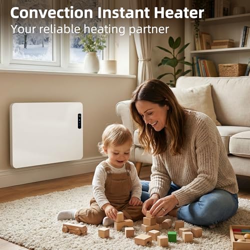 Wall Convection Space Heater Panel, Smart WiFi Heater for Indoor Use | 400W Energy Efficient with Remote & APP Control, Quiet for Bedroom, Office