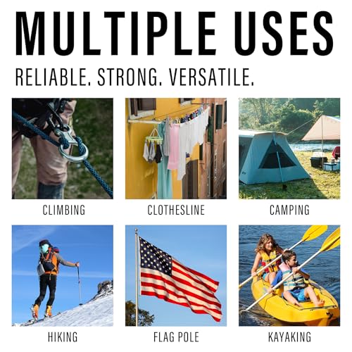 Diamond Braided Polypropylene Rope Nylon Rope Mix Thick Heavy Duty Ropes 1/2 inch 50ft High Strength Perfect for Clothesrope Camping Hiking and Other Outdoor Activities Black 50ft - size: 1/2'' 50ft Black