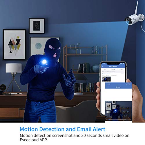 Hiseeu 2K Wireless Security Camera System, 10CH NVR Kit,8Pcs 3MP WiFi Surveillance Cameras for Home Indoor/Outdoor Use,Night Vision,Waterproof, Motion Detection, 3TB Hard Drive and DC Power Included - color: White-5