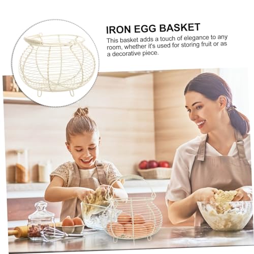 Fruit Holder Baskets Metal Wire Basket Storage Countertop Egg for Fresh Eggs