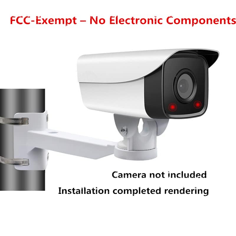 11.8'' (300mm) Heavy Duty CCTV Camera Mount Bracket - Weatherproof Pole/Wall/Corner Mount, Adjustable 90° Tilt for Bullet/PTZ/Dome IP Security Cameras