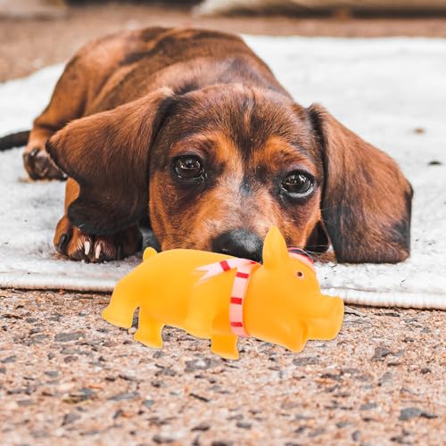 UPKOCH Squeaky Pig Dog for Dogs Chew for Teething and Training Interactive Pet for Indoor Play and Dental Health Safe Non-Toxic Material Fun Reward