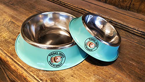 Non-Tip Metal Guinea Pig Pellet Dish Bowl Goes with The Space House Guinea Pig Hidey Many Colors (XL Bowl, Teal) - color: Teal