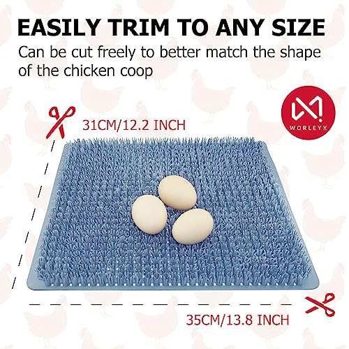 4PCS Washable Chicken Nesting Pads for Laying Eggs, Silicone Nesting Pads for Chicken Coop, Chicken Nesting Box Pads, Chicken Coop Accessories - size: 4PCS
