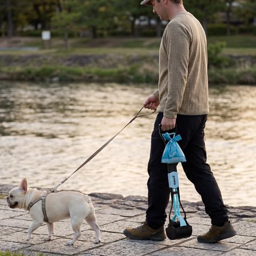 ZOMISIA 26" Pooper Scooper with Waste Bags - Poop Scooper for Large Dogs with Long Handle High Strength Material and Durable Spring for Yard, 30 Count Poop Bags - size: 26 Inch