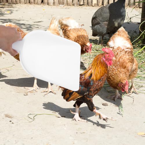 Plastic Poultry Feed Shovel with Large Capacity and Convenient Hanging Hole, Sturdy Pp Garden Scoop for Livestock Feeding and Farming, Handy Farm Tool for Soil and Food Handling