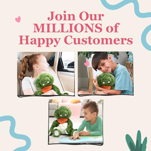 Lilly's Love Weighted Stuffed Animals for Adults & Kids — 5lb Calming Dinosaur Plush for Anxiety, ADHD & Sensory | Machine Washable Weighted Stuffed Animal w/Removable Insert | Donnie The Dino - color: Dino