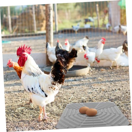 BESPORTBLE 2Pcs Reusable Chicken Nesting Pads Washable Silicone Mats for Nest Box Coop Versatile Bedding for Chickens Easy to Clean Suitable for Various Nest Gray Green