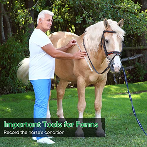 Konohan Horse Measuring Tape for Height and Weight Multifunctional Horse Weight Tape Portable PVC Weight Measure for Horses, 8.2 Feet Long - style: Horse