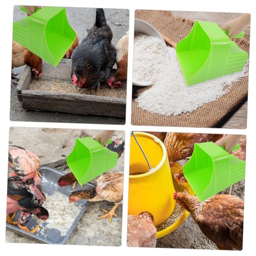 2Pcs Large Capacity Plastic Feeding Shovels for Poultry and Livestock Farm Use Ergonomic Handle Utility Scoop for Efficient Feed Distribution and Garden Tasks