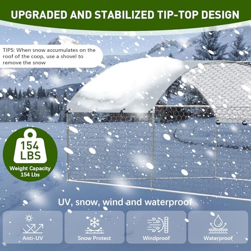 Large Chicken Coop, Walk-in Chicken Runs for Yard with Poultry Chicken Runs House Pen Cage, Chicken Coops with Water Poof & UV Resistance Cover for Outdoor Backyard Farm 9.84Lx19.68Wx6.6H FT - size: 117.6"L x 236.2"W x 76.8"H