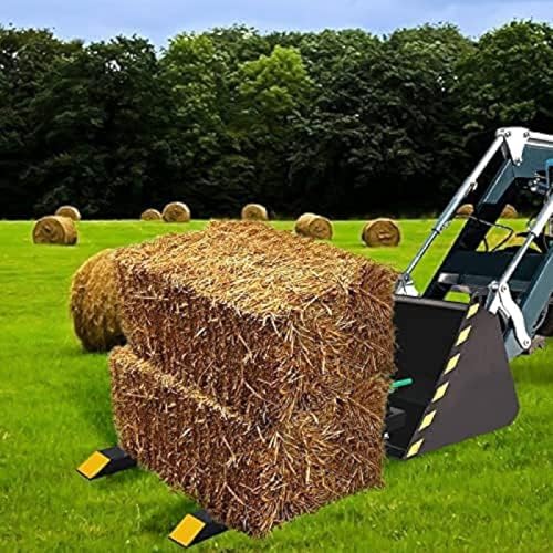 Clamp On Debris Forks To 48-60" Bucket, Heavy Duty Pallet Fork Fit For Loader Bucket Skidsteer Tractor,60''without Stabilizer Bar 4000LBS - size: 60''without Stabilizer Bar 4000LBS
