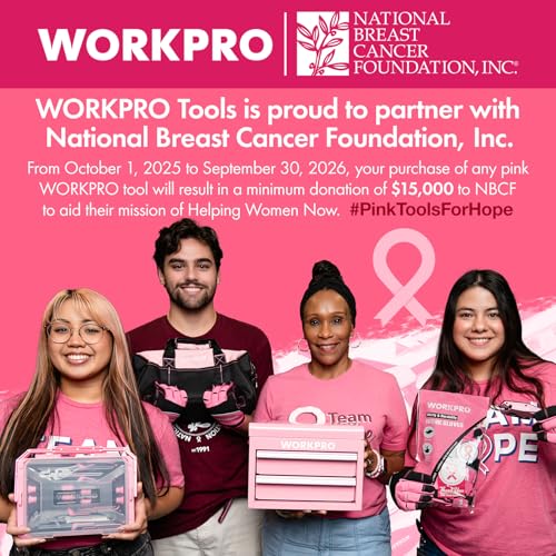 WORKPRO 16FT Pink Tape Measure, 1/8 Fractions Easy Read Measuring Tape, Retractable Nylon Coating Measurement Tape Accuracy 1/32, Magnetic Hook, Belt Clip, Rubber Protective Casing - color: Pink, size: 4.9 m