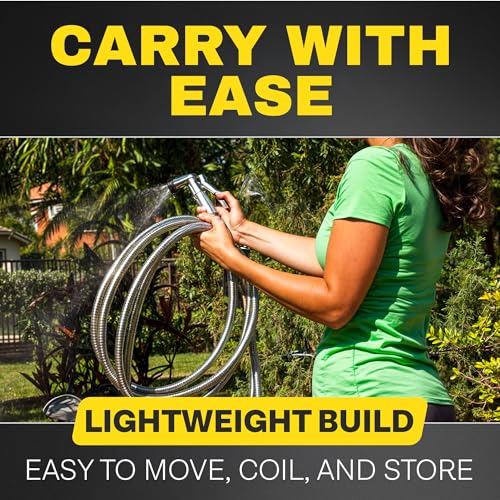 BIONIC STEEL Short 10 Ft Hose Extension, 10 Ft x 5/8 In. Short Hose Connector for Reel, Leak Proof Connection, Heavy Duty, Non Kinking, Flexible, Heavy Duty - size: 10'