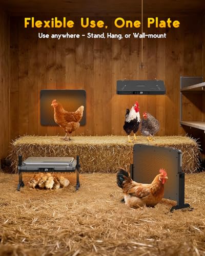 Brooder Plate for Chicks, Magicfly 200W Adjustable Chick Brooder Heater with Temp & Timer, UL-Compliant Safe Design, Radiant Brooding Box Coop Warmer with Remote Control & Cover for Ducklings Poults