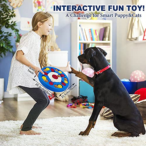 Joansan Dog Puzzle Toy, Interactive Dog Game, Mentally Stimulating Treat Dispenser for Large Dogs, Food Grade Material, Sequential Skills, Portable - color: Higher Level-Navy A