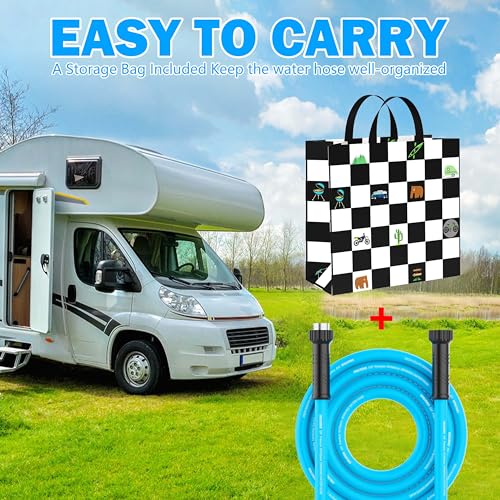 RV Water Hose 100FT, 5/8" Premium RV Drinking Water Hose for RV, Camping, Marine, Trailer and Truck, BPA Free, Anti-Kink and Leak-Free, Drinking Water Safe-Blue - color: Blue, size: 100FT