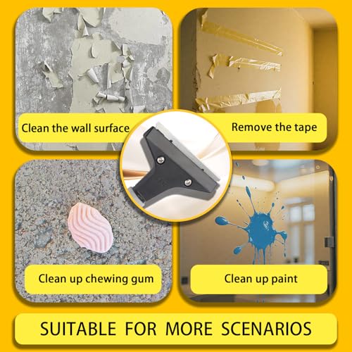 Floor Scraper Tool, Floor Scraper Long Handle Heavy Duty 16-62" Comes with 10 Metal Blade Suitable for Cleaning Labels on Tiles Windows and Floors Handle Comes with Soft Sponge