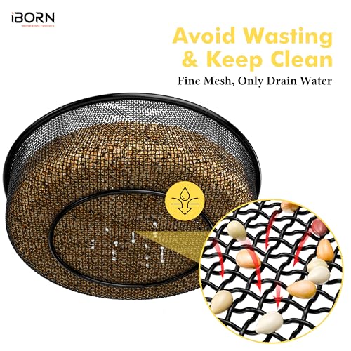 iBorn Wall Mounted Bird Feeder Tray,Metal Mesh Tray for 7.3”Wild Bird Seed Tray Tree Mount, Widely Installed on Wooden Post, Fences, Trees and Walls, Pack of 2 - size: Mesh Tray, Pack of 2