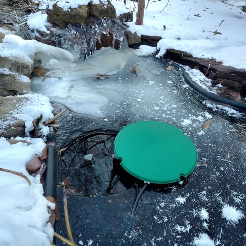 Farm Innovators Heated Pond Saucer, 200W Electric Heater for Any Size Fish or Outdoor Ponds, Low-Profile Design with Sealed Internal Wiring