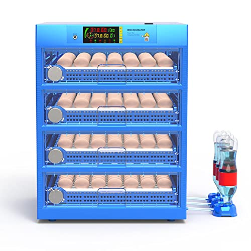 Eggs Incubator for Hatching Eggs, Automatic Egg Turning and Humidity Control, Automatic Water Adding, Egg Candler, Poultry Egg Incubators for Chicken Duck Goose Pigeon Quail (Blue, 192 Eggs) - size: 192 eggs