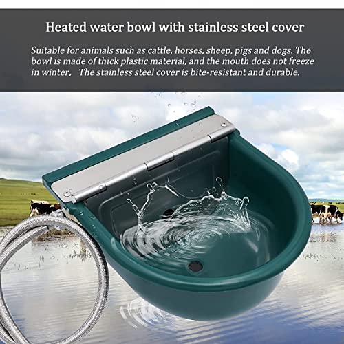 Automatic Waterer Cattle Water Bowls with Float Valve, Water Trough Cattle Drinking Waterer for Cattle Sheep Horse Pig Dog Farm Supplies,Green - color: Green