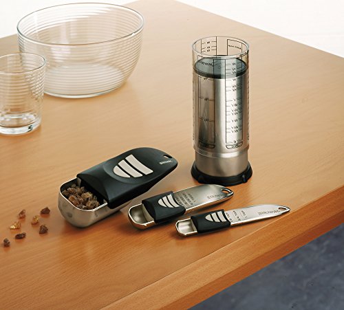 KitchenArt Baker’s Pro Adjust-A-Measure Set, 4-Piece, Satin | Adjustable Teaspoon, Tablespoon, 1/2 Cup Scoop & 2 Cup | All The Essentials For Baking & Cooking | Kitchen Gadgets & Gifts - size: 4-Piece Set