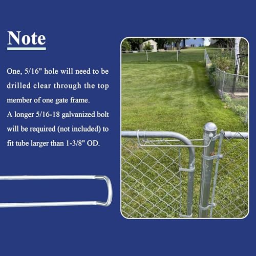 Old-School/Over Throw Wire Arm Top/Gate Latch Chain Link/Double Driveway, Overall Length 13.5" Fit for Residential Gate Frames Constructed of Either 1-1/8" OD/1-3/8" OD Tube, 1 Pc - color: 1 Pc