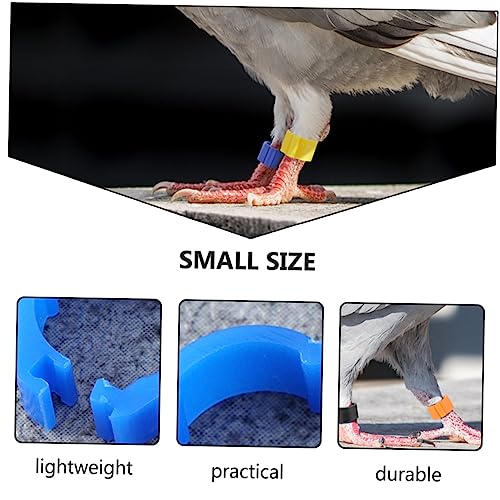 COLLBATH 150Pcs Durable Pigeon Identification Rings Lightweight Mixed Color Bird Foot Bands for Easy Identification of Pigeons Parrots and Chickens for Racing