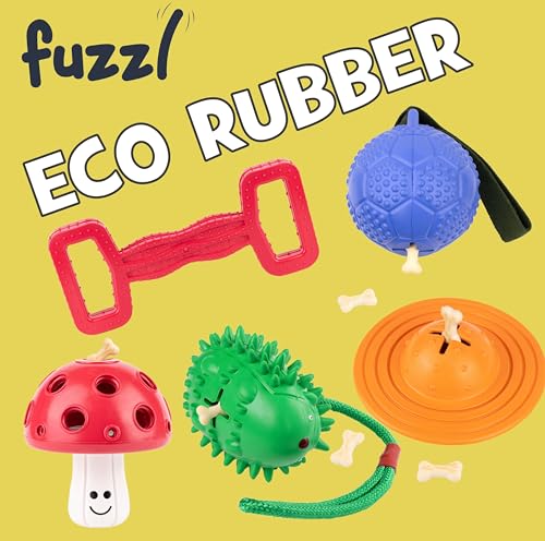Fuzzl Eco Rubber Chuck & Treat Sky Saucer - Orange - Long Lasting Dog Chew Toys for Aggressive Chewers Strong Dog Toy for Dogs Durable Puppy Toys - style: UFO Orange