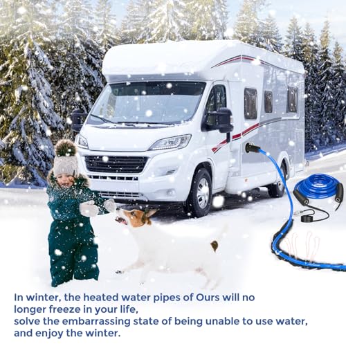 50FT Nwsuewi RV heated water Hose, lead and BPA-free,1/2 inner diameter, anti-freezing temperature drops to -45°F, a great RV accessory for campers, livestock, and agriculture (50FT) - size: 50FT