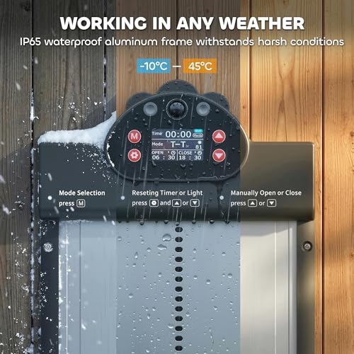 PawHut 2K HD AI Camera Automatic Chicken Coop Door, WiFi Solar Powered Auto Chicken Coop Door Opener with Timer & Light Sensor, APP Remote Control, 5200 mAh Battery, Anti-Pinch & Alarm Driver Function