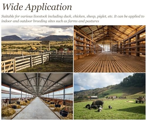 Anti-Waste Round Plastic Pig Feeder, Multi-Compartment Livestock Water Trough, Homestead Feed Trough for Piglet, Duck, Chicken, Rabbit(Double Rack,52cm/20.5"(8 Slots)) - color: Double Rack, size: 52cm/20.5"(8 Slots)