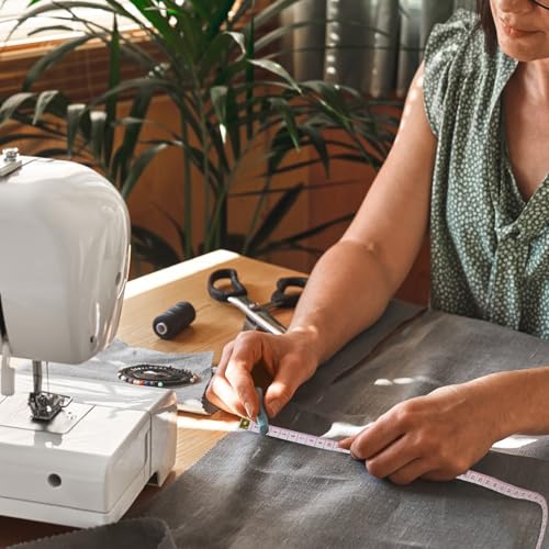 GDMINLO Tape Measure Double Scale Body Sewing Soft Flexible Tailor Craft Vinyl Ruler for Weight Loss Medical Body Measurement, Has Centimetre Scale on Reverse Side 60-inch(Red on White)
