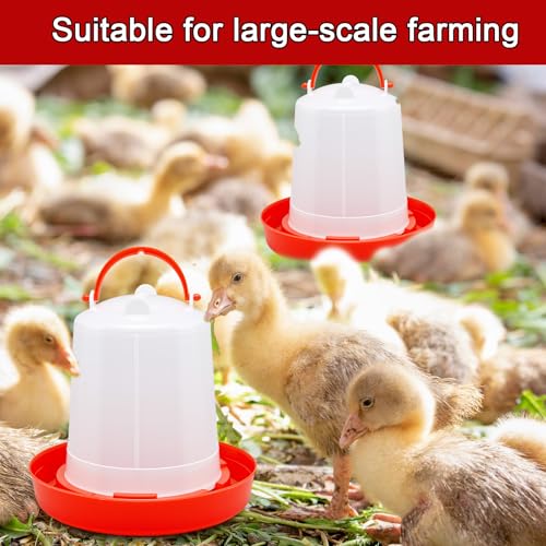 Funnymoom 12 Pack Chick Feeder and Waterer Set Chicken Feeder and Waterer Kit, 1.5l Chicken Feeding and Drinker Bulk for Baby Chicks Ducks Goose Pigeons Quail Coop Accessories(Watering) - style: Watering