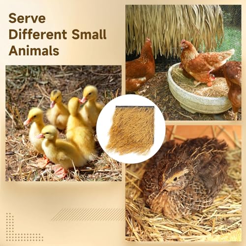 12 Pcs Nesting Pads for Chickens, 12X12 in Artificial Straw, Washable Nest Box Liners, Cuttable Bedding for Hens Ducks Rabbits