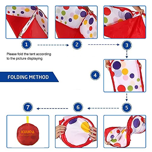 Kuuqa Ball Pit Play Tent with Basketball Hoop for Kids Toddlers Outdoor Indoor Play 4 Ft/120CM (Balls Not Included)