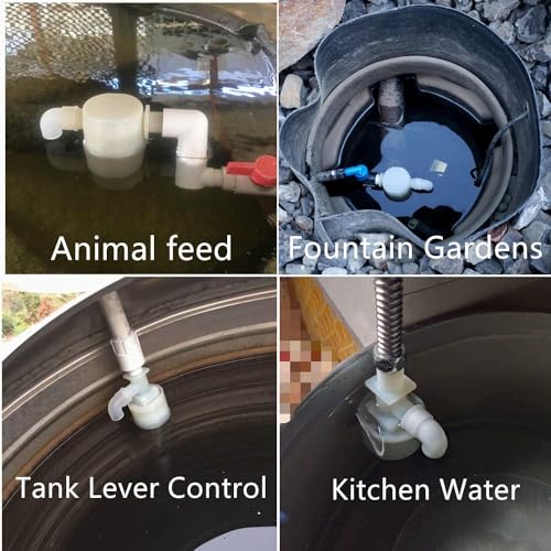 Water Float Valve, Water Level Control Water Tank Traditional Float Valve Upgrade 2 PCS (side inlet, 1/2" to 1/4") - color: side inlet, size: 1/2" to 1/4"