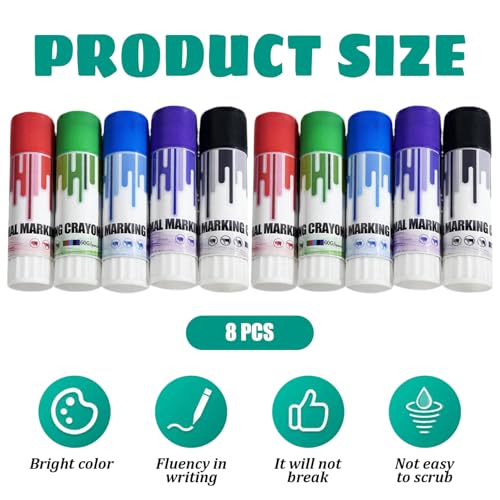 8PCS Markers, Livestock Crayon Markers 4 Colors High Visibility Marker Animal Identification Livestock Prod for Pig, Cow, Goat, Garden Statues